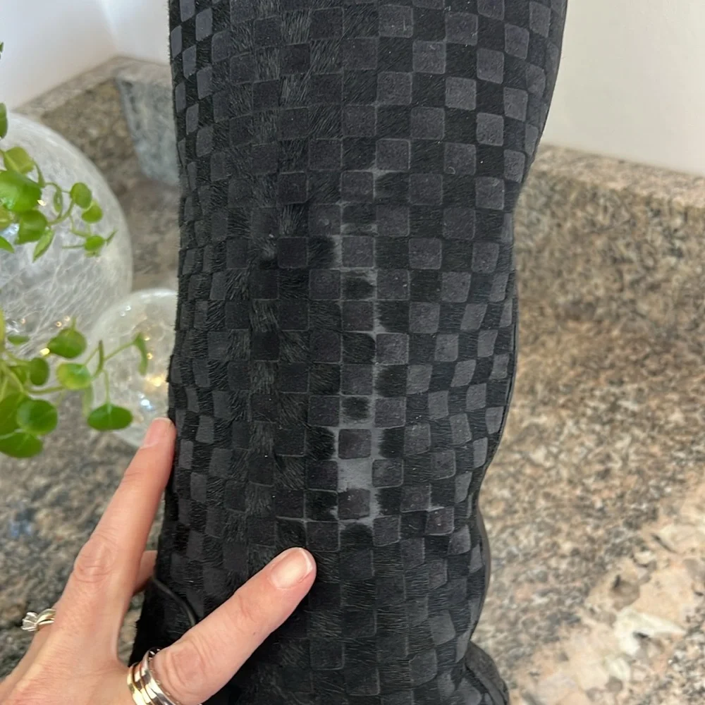Louis Vuitton Calf Hair Damier Boots